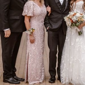 JS Collection blush pink river gown